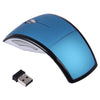Wireless 2.4GHz 800-1200-1600dpi Snap-in Transceiver Folding Wireless Optical Mouse / Mice(Blue)
