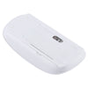 2.4GHz Wireless Ultra-thin Laser Optical Mouse with USB Mini Receiver, Plug and Play(White)