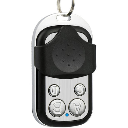 433MHz Metal Wireless Learning Code 4 Keys Remote Control (Black + Silver)