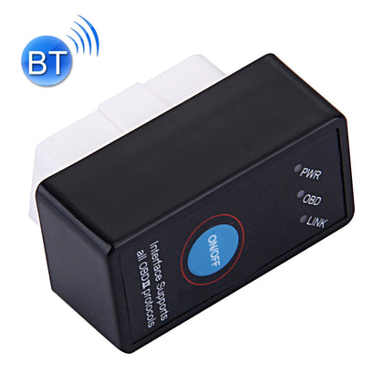 M1 Bluetooth V1.5 OBDII Diagnostic Scanner CAN ELM327 Scan Tool Check Engine Light Car Code Reader with Switch, Supports ISO9141,