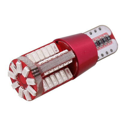 2 PCS T10 5W 285LM Red Light 57 SMD 4014 LED Error-Free Canbus Car Clearance Lights Lamp, DC 12V