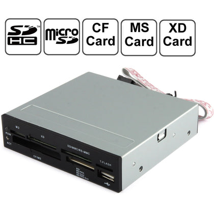 3.5 inch All in 1 USB 2.0 Metal Internal SD/MMC, MS, XD, CF, TF, M2 Memory Card Reader / Writer