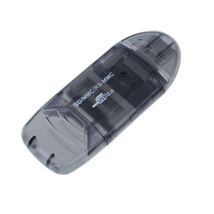 10 PCS High Speed Portable USB Memory Card Reader & Writer Adapter for SD / MMC / RS-MMC Card(Black)