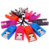 Mini Goldfinger Translucent T-Flash / Micro SD Card Reader with Lanyard, Random Color Delivery