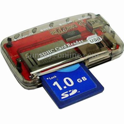 SDHC Mini All in 1(SD TF MS M2) Card Reader, Random Color Delivery