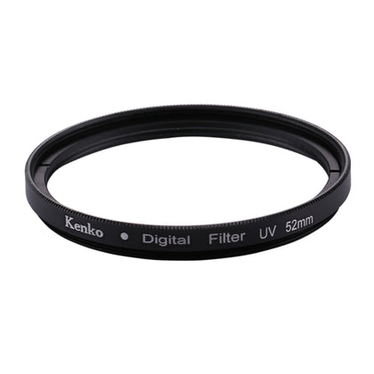 52mm Digital Camera Aluminum Alloy Frame Lens UV Filter(Black)