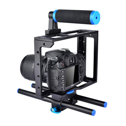 YLG0107E Protective DSLR Camera Cage Stabilizer / Top Handle Set(Black)