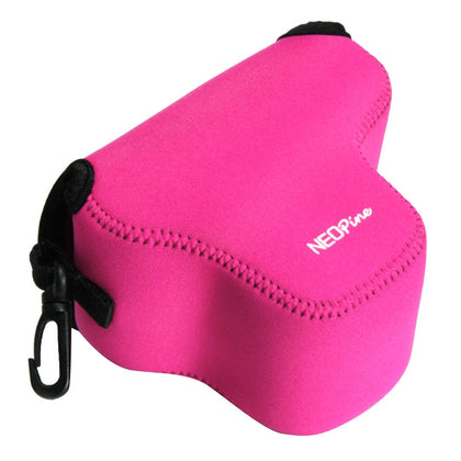 NEOpine Neoprene Shockproof Soft Case Bag with Hook for Olympus E-PL7 Camera(Magenta)