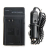 2 in 1 Digital Camera Battery Travel & Car Charger for Panasonic Lumix DMC-LF1 (DMW-BCN10 Battery)(Black)