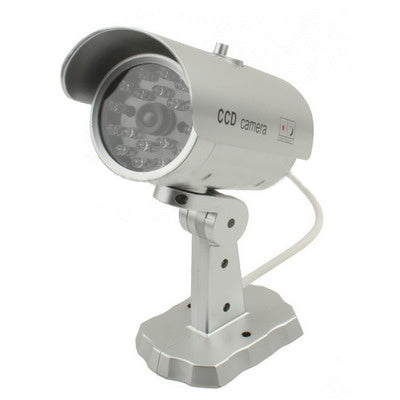 Fake Dummy Wireless Surveillance IR LED Security Camera(Silver)