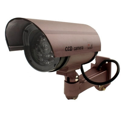 Fake Dummy Wireless Surveillance IR LED Security Camera(Brown)