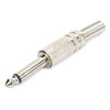 JL0056 6.36mm Audio Jack Connector (10 Pcs in One Package, the Price is for 10 Pcs)(Silver)
