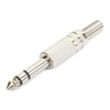 JL0057 6.36mm Audio Jack Connector (10 Pcs in One Package, the Price is for 10 Pcs)(Silver)