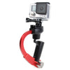 HR255 Special Stabilizer Bow Type Balancer Selfie Stick Monopod Mini Tripod for GoPro HERO9 Black / HERO8 Black / HERO7 /6 /5 /5 Session /4 Session /4 /3+ /3 /2 /1, Insta360 ONE R, DJI Osmo Action and Other Action Camera(Red)