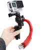HR255 Special Stabilizer Bow Type Balancer Selfie Stick Monopod Mini Tripod for GoPro HERO9 Black / HERO8 Black / HERO7 /6 /5 /5 Session /4 Session /4 /3+ /3 /2 /1, Insta360 ONE R, DJI Osmo Action and Other Action Camera(Red)
