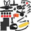 30 in 1 Chest Strap + Extension Arm + Tripod Mount Adapter + Head Strap + Floating Handle Grip + Extendable Handle Monopod + Helmet Belt Strap Lock Mount + Flat & Curved Mounts + Floaty Float Box + Helmet Strap Mount Adapter Set for GoPro NEW HERO / HERO9