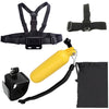 YKD-120 5 in 1 Chest Belt + Wrist Belt + Head Strap + Floating Bobber Monopod + Portable Box + Carry Bag Set for GoPro HERO10 Black / HERO9 Black / HERO8 Black / HERO7 /6 /5 /5 Session /4 Session /4 /3+ /3 /2 /1, DJI Osmo Action and Other Action Cameras