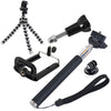 YKD-108 5 in 1 Monopod + Tripod + Phone Holder Mount Set for GoPro HERO10 Black / HERO9 Black / HERO8 Black / HERO7 /6 /5 /5 Session /4 Session /4 /3+ /3 /2 /1, DJI Osmo Action and Other Action Cameras, Mobile Phones