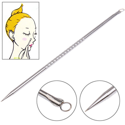 Blackhead Acne Pimple Comedone Remover Safe Cleaner Stainless Steel Needle(Silver)