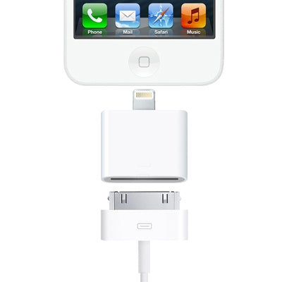 30 Pin Female to Male Adapter for iPhone 6 & 6 Plus, iPhone 5 & 5C & 5S, iPad Air / mini 2 Retina, iPod touch 5(White)