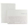 For iPad Air 2 / iPad 6 Bluetooth Keyboard Litchi Texture Smart Cover Leather Case with Holder and Sleep/Wake-up Function(White)
