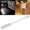 100 PCS Portable Mini USB 6 LED Light, For PC / Laptops / Power Bank, Flexible Arm, Eye-protection Light(White)