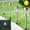 Solar Energy Outdoor Lawn Lamp, Stainless Steel White Light