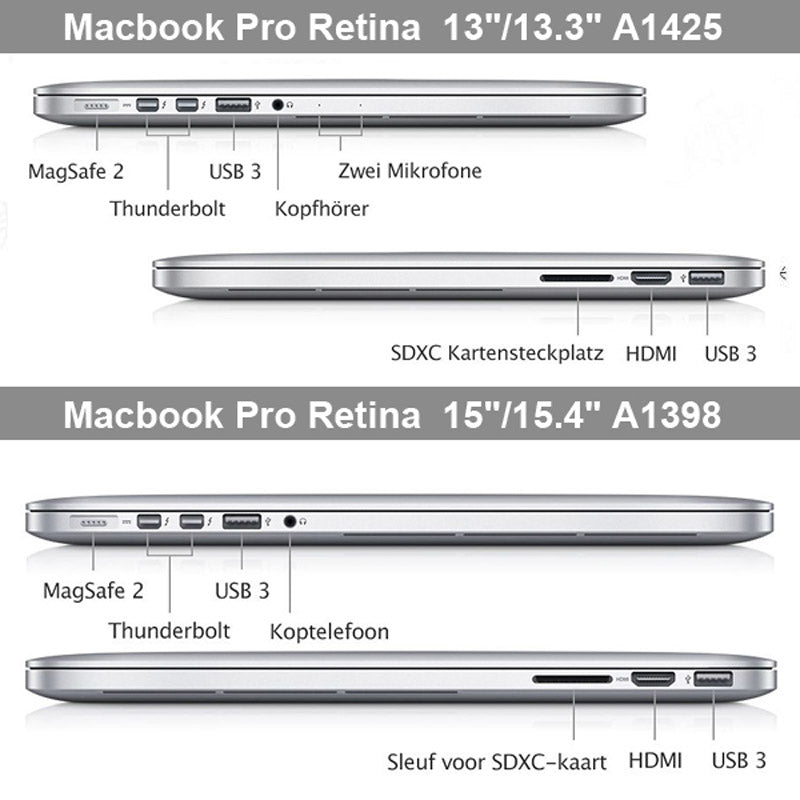 Hard Crystal Protective Case for Macbook Pro Retina 15.4 inch(Black)