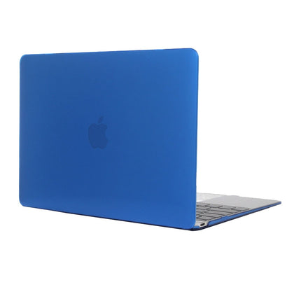 Colored Transparent Crystal Hard Protective Case for Macbook 12 inch(Dark Blue)