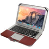 Notebook Leather Case with Snap Fastener for 11.6 inch MacBook Air(Brown)