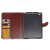Peony Pattern Denim Texture Leather Case with Card Slots & Holder & Sleep Function for iPad mini 3 / mini 2 Retina(Black)