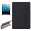 Horizontal Flip Solid Color Elasticity Leather Case with Three-Folding Holder for iPad Mini 4 & Mini 2019(Black)
