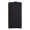 Khaki Lining Vertical Flip Magnetic Buckle PU Leather Case for Sony Xperia Z5 / E6603 / E6653 / E6633 / E6683(Black)