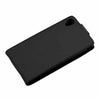 Vertical Flip Magnetic Button Leather Case for Sony Xperia M4 Aqua