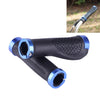 OQSPORT 2 PCS Bike Hand Grips Covers Bilateral Lock MTB Bicycle Anti-slip Handlebar Grips(Blue)