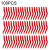 100 PCS Artificial Earthworm Fishing Lures Soft Silicone Worms Fishing Bait(Red)
