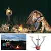 WH-S001 Outdoor Portable Ultra Mini Stainless Steel Gas Stove Camping Gas Stove(Silver)