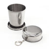 Stainless Steel Retractable Outdoor Cup  Size: 50 x 50 x20 mm (Small)
