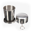 Stainless Steel Retractable Outdoor Cup  Size: 50 x 50 x20 mm (Small)