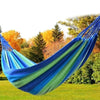 Blue Stripe Single Widening Camping Outdoor Canvas Hammock, Size: 190cm x 100cm