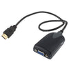 HDMI Male to VGA Female Adapter With Audio Cable(Black)
