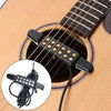 Free Hole Guitar Sound Pickup with Cable(Black)