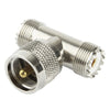 UHF Male to 2 x UHF Female Adapter(Silver)