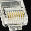 100 PCS RJ45 Connector Modular Plug, Gold: 3u