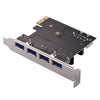 USB 3.0 4 ports PCI-E Express Controller Card 5Gbps