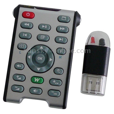 Wireless Multimedia Computer Remote Control with USB Interface Receiver, Plug and Play