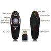 Multimedia Presenter with Laser Pointer & USB Receiver for Projector / PC / Laptop, Control Distance: 15m(Black)