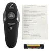 Multimedia Presenter with Laser Pointer & USB Receiver for Projector / PC / Laptop, Control Distance: 15m(Black)