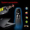 Multimedia Presenter with Laser Pointer & USB Receiver for Projector / PC / Laptop, Control Distance: 15m (R400)(Black)