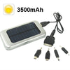 3500mAh Solar Energy Charger for iPhone / iPad / iPod Touch, MP3 / MP4, Digital Camera and other Mobile Phone (Silver)